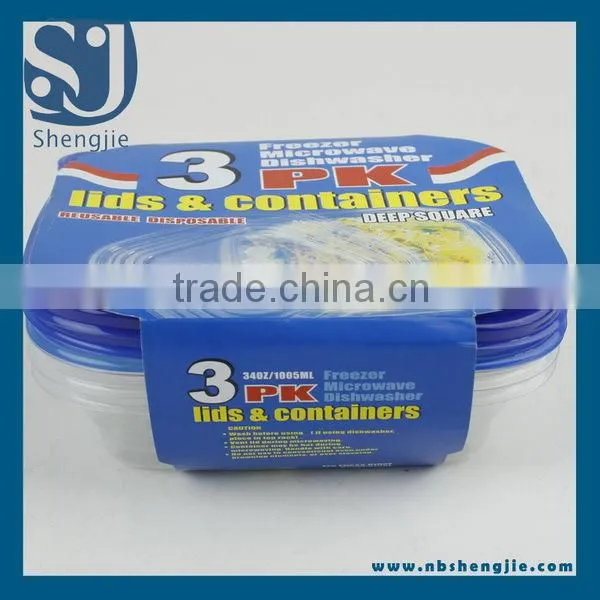 Trade Assurance 3Pcs Plastic food container / crisper / kitchenware