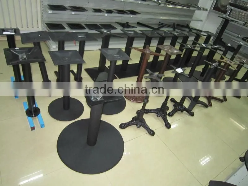 Texture Black Powder Steel Square Metal Table Legs