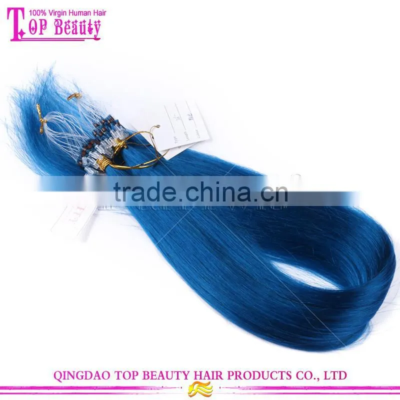 Wholesale Cheap Micro Ring Human Hair Extensions Glue Color Brazilian Micr Loop Hair Extensions