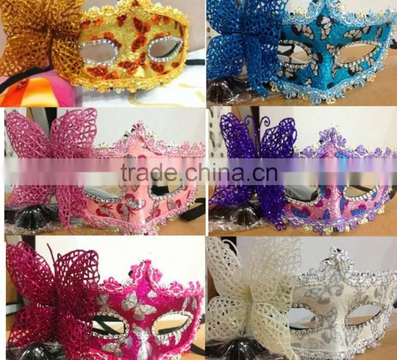 party beautiful Italy lace mask Venice mask the princess party Leather feather mask
