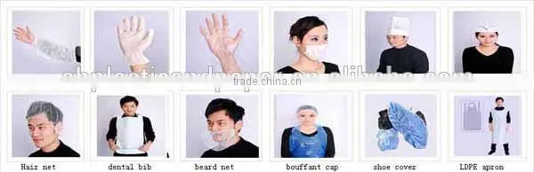 nonwoven medical use disposable colored hair nets