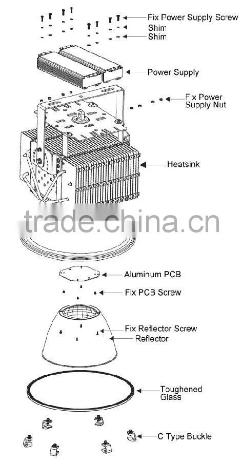 150W LED High Bay Light Meanwell Driver Explosion Proof LED Industrial