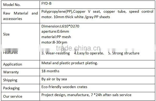 Feiyide electroplating barrel for 24K gold plating machine