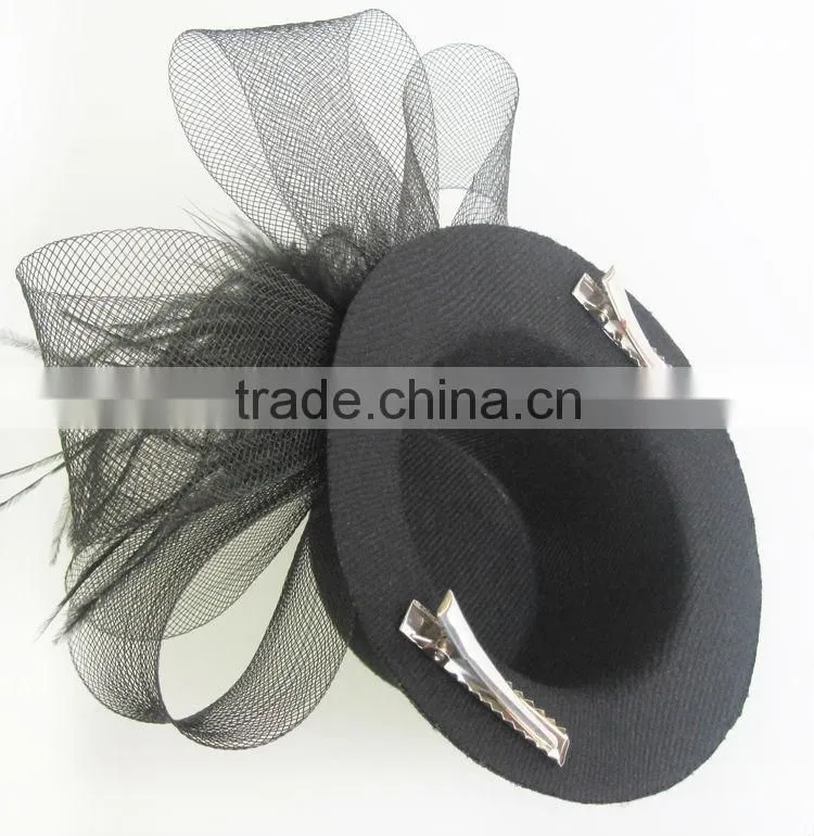 MYLOVE 2 colors feather hat in stock bridal hair accessory for women MLXM021