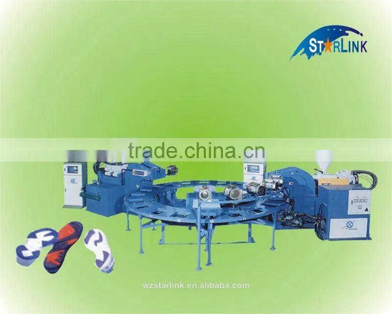 Wenzhou STARLINK Hot Sale PVC TPR double color rotary kid shoe sole machine