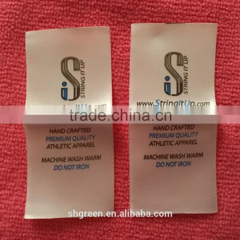 Custom soft center fold satin printing label