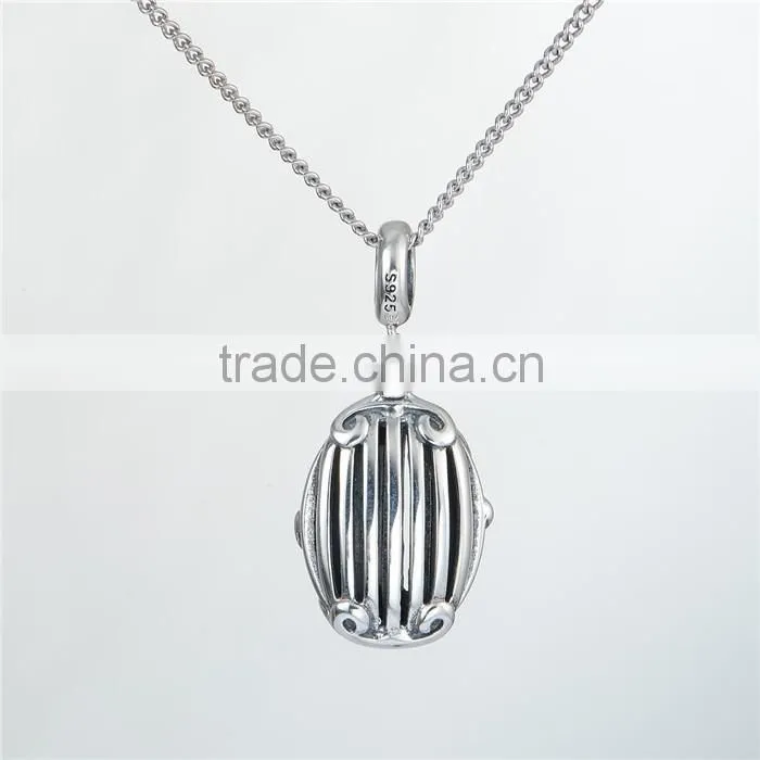 925 Silver Pendant Beads Red Zircon Charms Beads Making For Jewelry