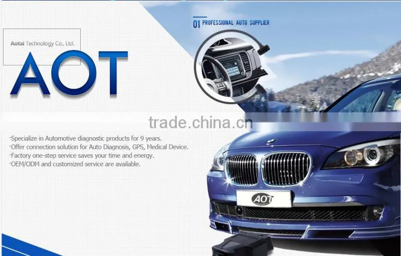 Low Profile 24V OBDII Extension Wire Male to Female