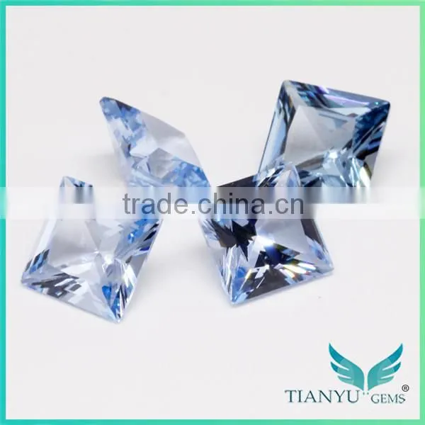 Wholesale Wuzhou Gem Processing Loose 104# blue Synthetic Semi Precious Gem Stones