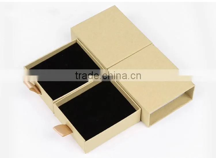 Hard gift drawer box kraft paper box slide open box