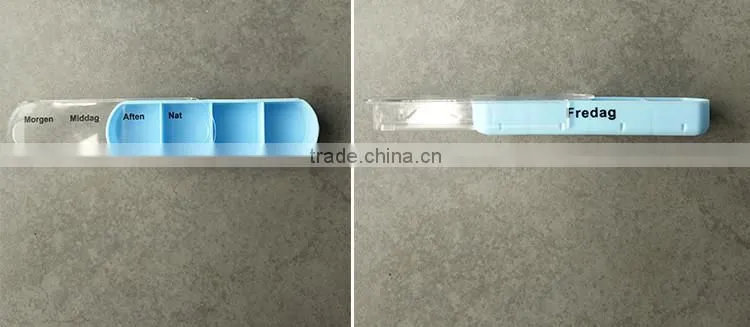 Hot selling plastic travel portable drawer weekly pill box
