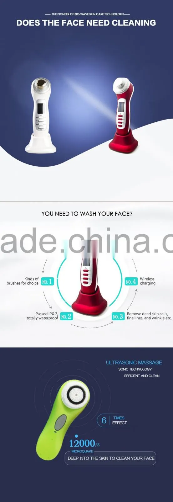 New Design Sonic Face Brush/High Quality New Design Sonic Face Brush/Skin Energy Activation Instrument