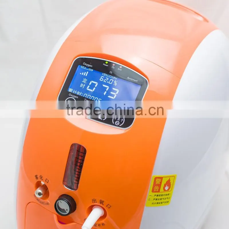 2L Portable Full Intelligent Home Oxygen Concentrator Generator with nebulizer work compact Silent