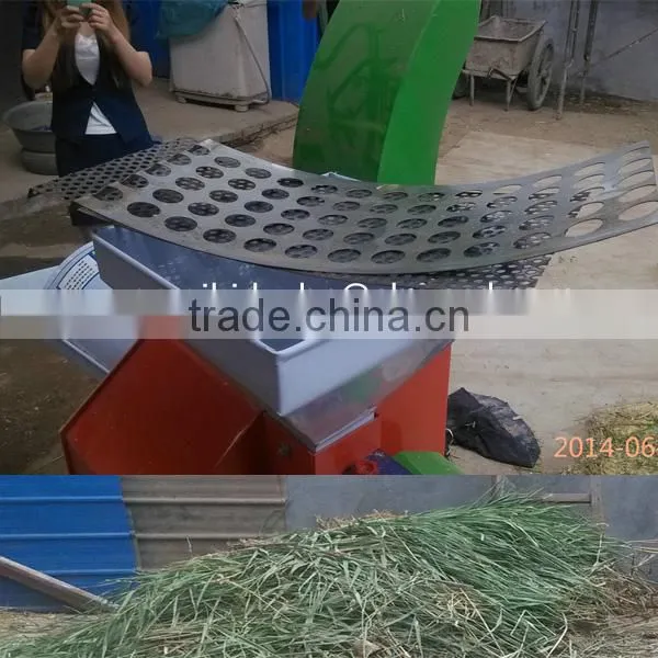 small portable hay cutting/crushing machine as animal feed