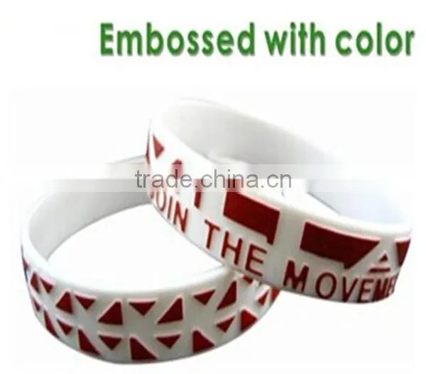 bio energy cheap silicon wristband / debossed silicone wristband