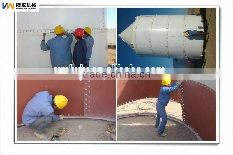300T bolted type powder concrete silo for concrete batching plant