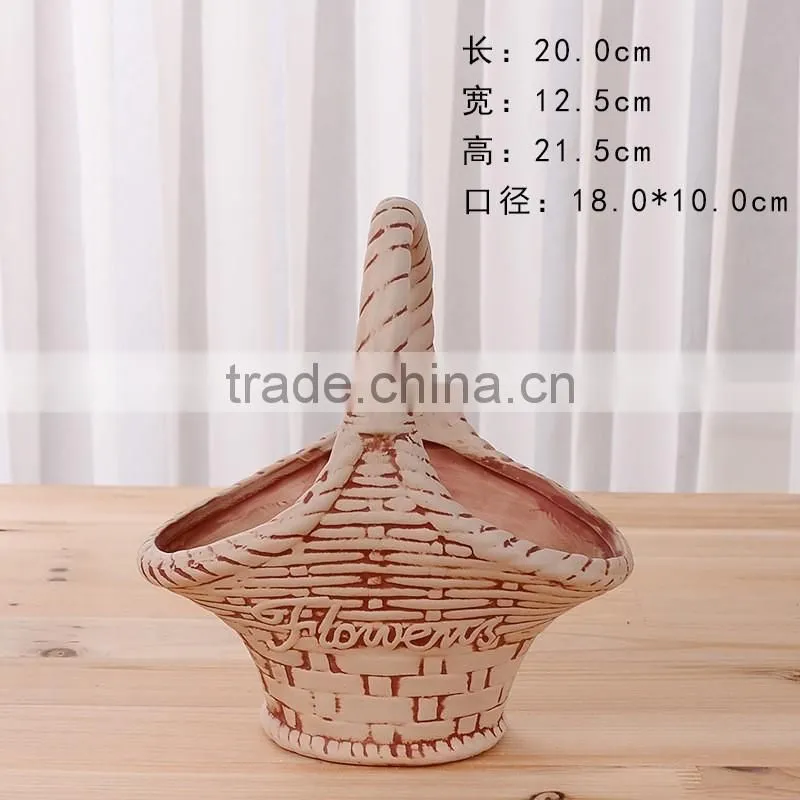 Ceramics Flower Pot for Home Office Desk Garden Decoration