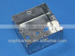 BS Standard Galvanized Steel 3X6 Switch And Socket Box