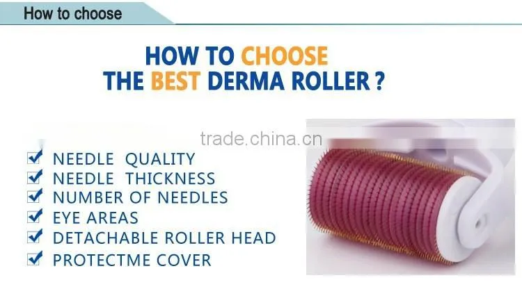 Hot sale Dermaroller 180needles 600needles 1200needles 3 in 1 derma roller titanium micro needle roller