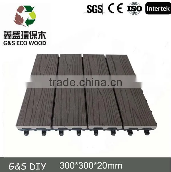 Wood Plastic Composite Terrace/ Plastic Garden Tile DIY Decking with Certificate CE ,ISO ,SGS