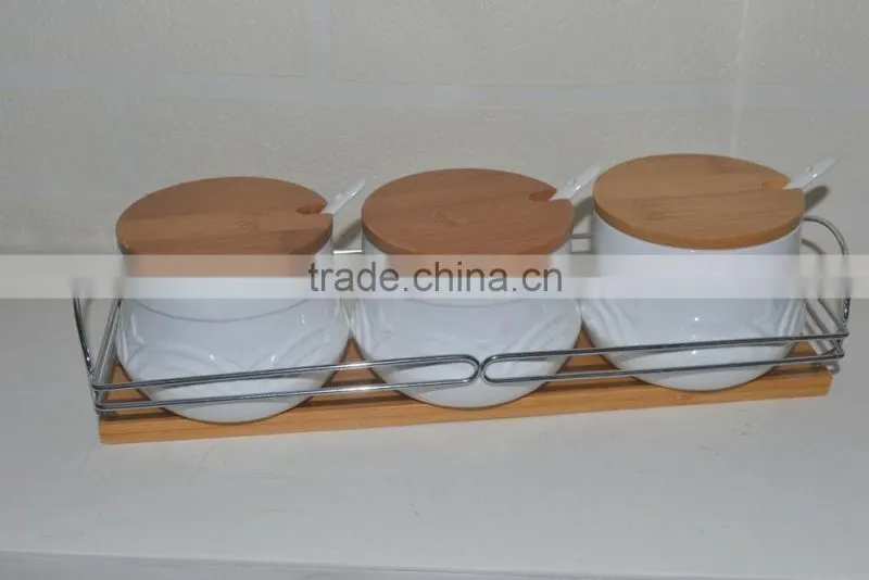hot sale high quality 2015 new style bone porcelain canisters/pepper bottle sets/3pcs ceramic canister sets