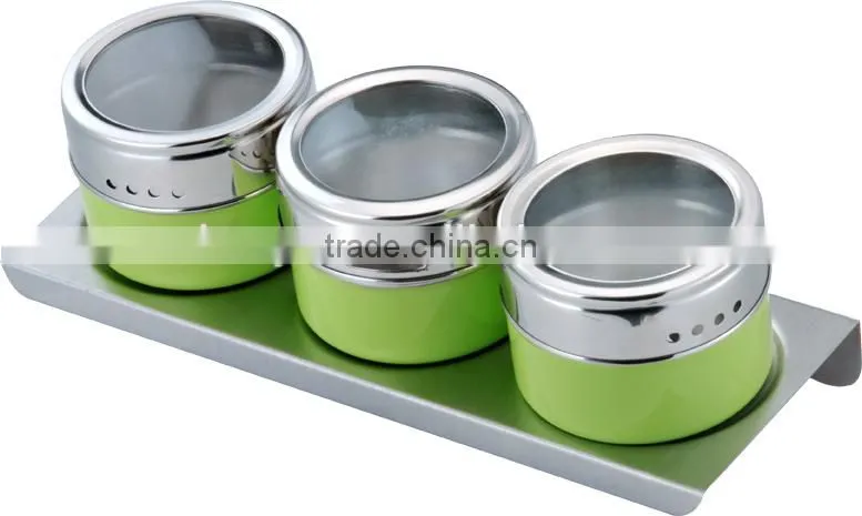 Jiangmen Manufacture Stainless Steel Kitchen Accessory Spice Jar set
