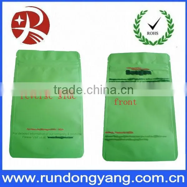 bottom zipper lock black food bag