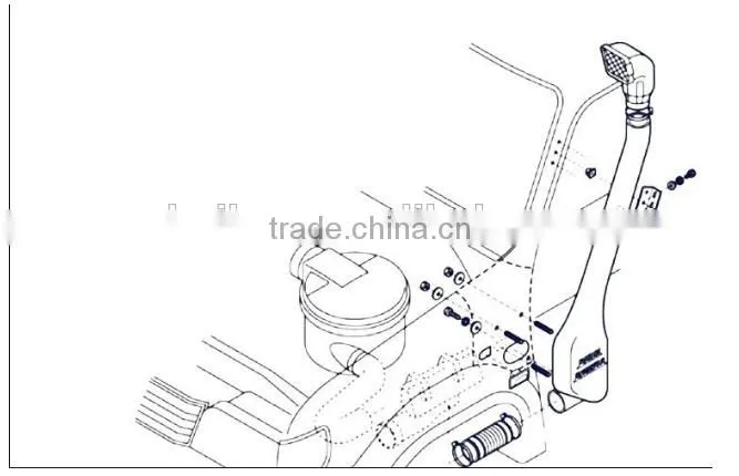 Series off road 4wd accessories FOR D Range Car Snorkel AIR INTAKE