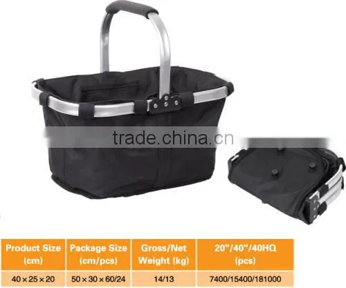 Polyester foldable shopping basket
