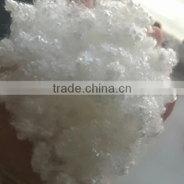 Hollow Conjugated polyester fiber 15D*51mm siliconized pattern raw white for filling