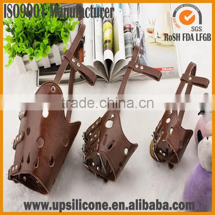 Secure Leather Mesh Dog Basket Muzzles