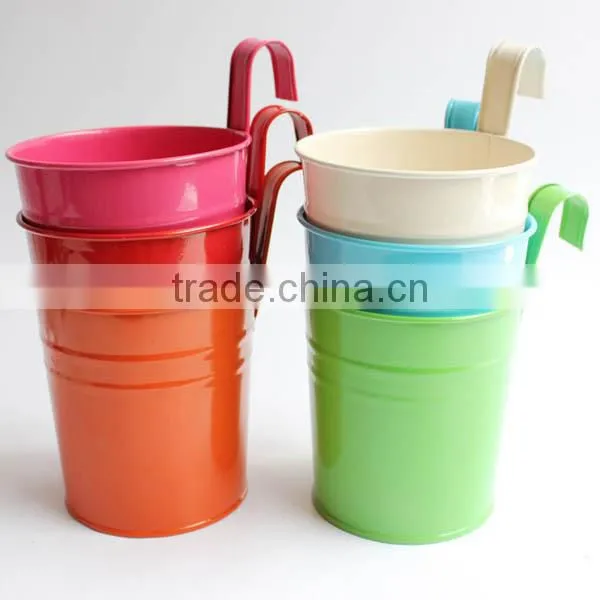 Balcony decoration detachable hook metal hanging flower pot