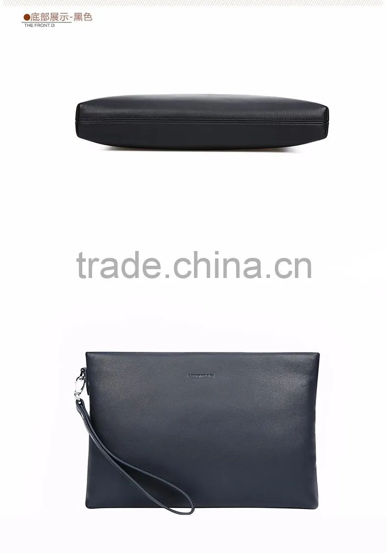 Full Grain Men Genuine Leather Clutch Purse Men Business Clutch Hand Bag Cowhide Wallet