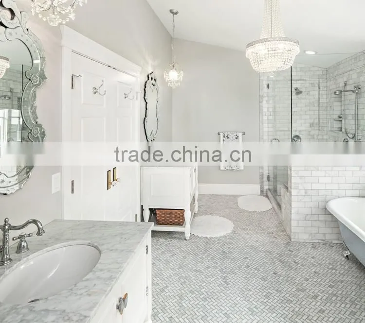 Economic fire resistant natural stone white wooden grain marble tiles