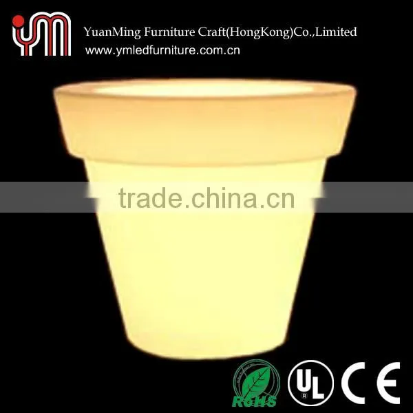 Led light up flower pot, led planter pot furniture
