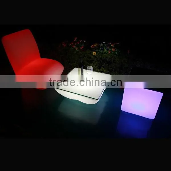 Hot selling modern outdoor furniture plastic led sofas