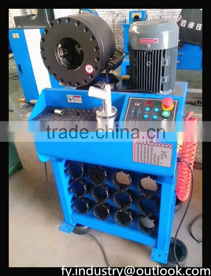 CE FY91H 1/8-2'' inches 10set free dies hydraulic hose crimping machine price