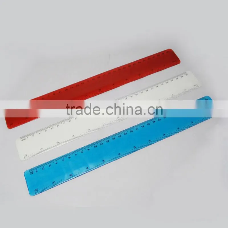 30cm clear PVC flexible plastic rulers