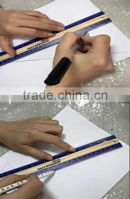 straight wood ruler beveled edge wooden rulers metric inch scale school office use full color printing