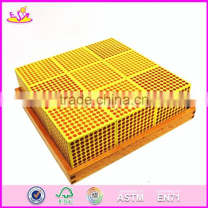 2017 New design children educational blocks box wooden best montessori toys W12F002