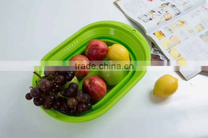Silicone square shaped collapsible wash basin,storage bowl