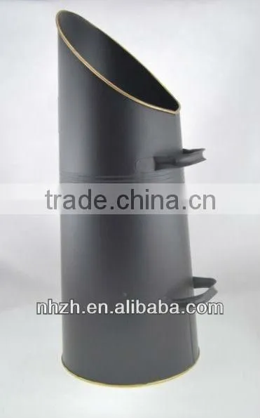 55.5cm matte black coal hod