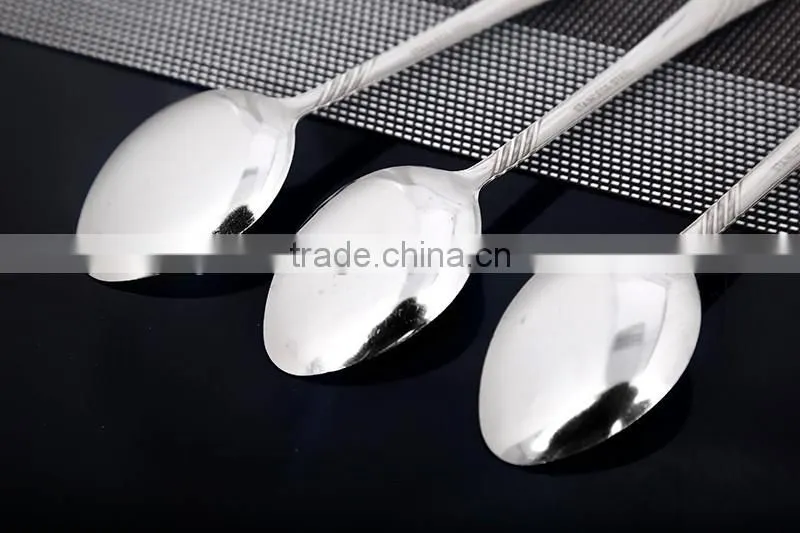 New spoon and fork set with stainless steel tableware set
