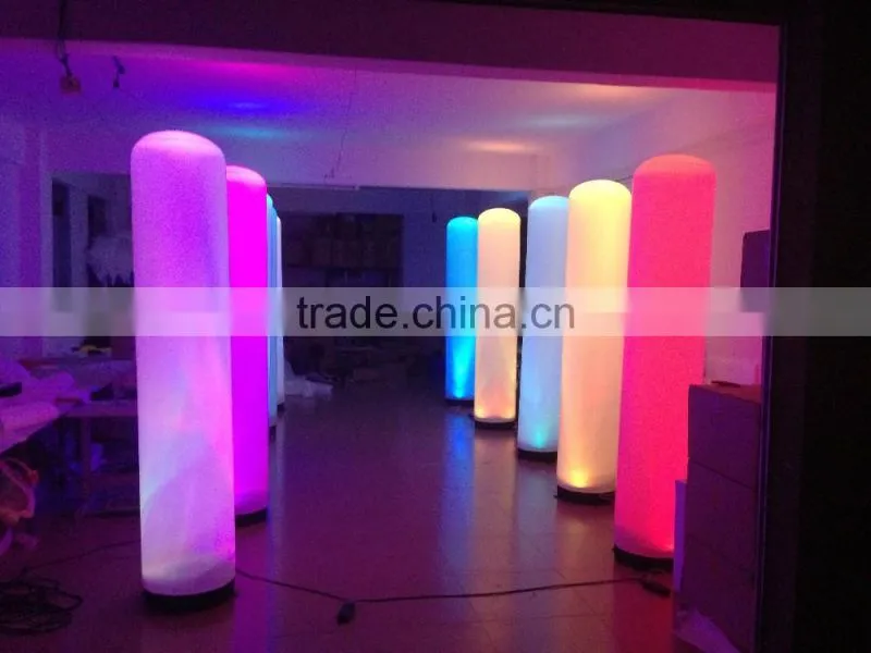 advertising inflatable light box, glowing inflatable pillars