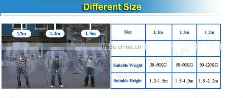 Factory directly children adult soccer bubble ball inflatable soccer glass bubble ball