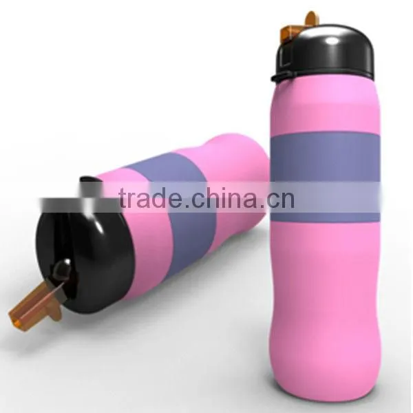 Silicone Water Bottle with Drinking Tube