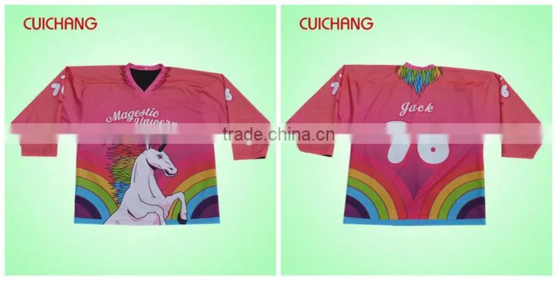Sublimation ice hockey jerseys&sublimation inline hockey jersey&hockey jersey china cc-035