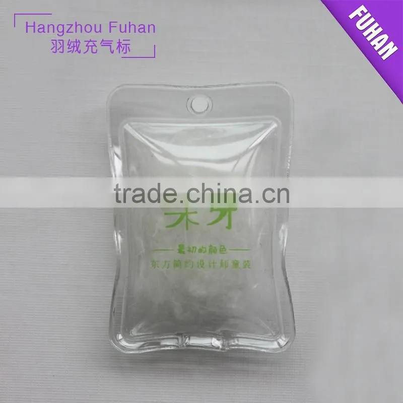Clear Custom feather inflatable tag for winter snow jacket