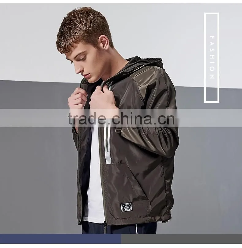 Hot Selling Men Cool Hiphop Style High Quality Solid Jacket Sports Jogging Outerwear Coat M-4XL XN-PJ16032