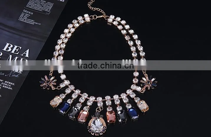high quality western style ladies crystal necklace